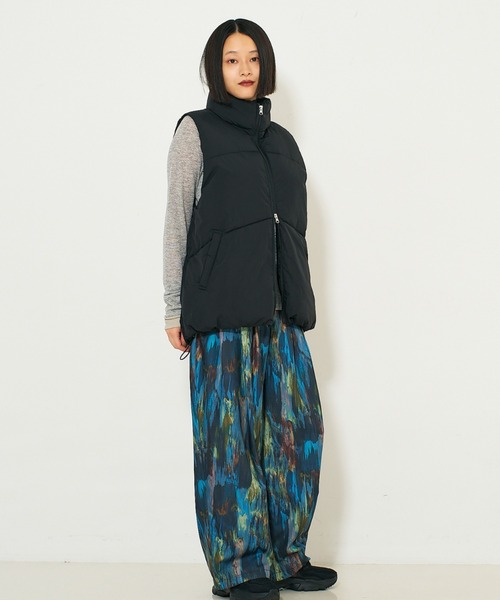 水彩アート ニュアンス柄 タックパンツ（その他パンツ）｜NOMINE