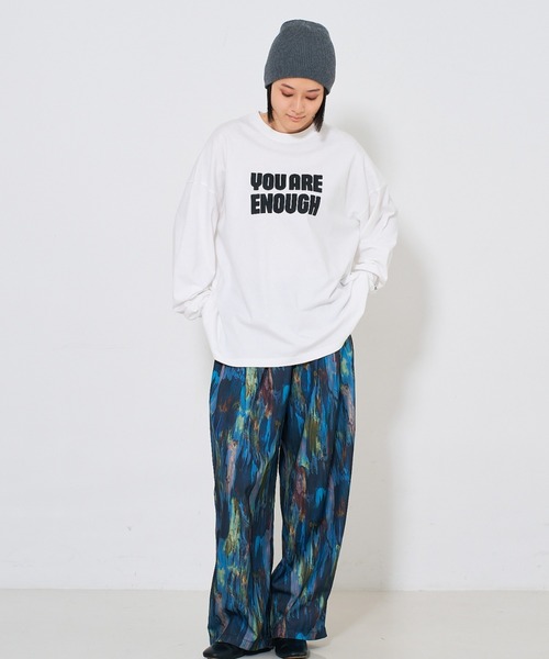 水彩アート ニュアンス柄 タックパンツ（その他パンツ）｜NOMINE