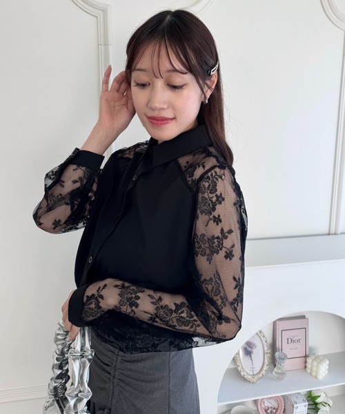 モワティエ　レース切り替えブラウス レース切り替えブラウス – HARMONIA