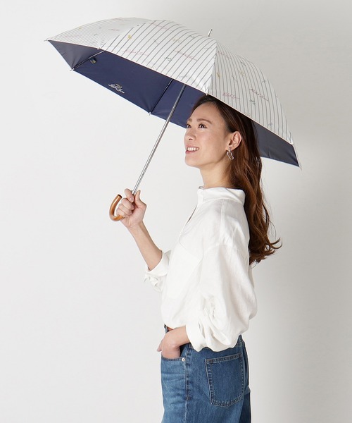 RALPH LAURENストライプ柄 晴雨兼用傘 ロゴ刺繍付き セール 20%OFF】ポロ ラルフ ローレン POLO RALPH LAUREN 晴雨