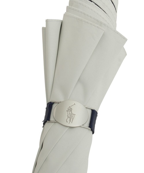 POLO RALPH LAUREN(ポロ ラルフ ローレン)の「遮光 晴雨兼用 日傘 "ストライプ&ロゴ"(長傘・レディース・ダークブルー/オフホワイト/ネイビー・FREE)」の12枚目の写真