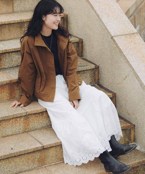 AMERI リブドッキングタックカフスジャケット キャメル セール】リブ イン コンフォート 莉子さんとつくった パリの蚤の市に