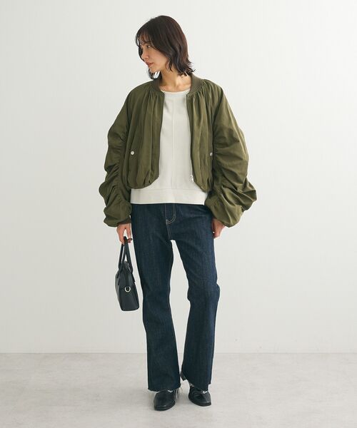 Sugar spoon(シュガースプーン)の「・SUGAR SPOON ボリュームギャザーMA-1(ブルゾン・レディース・アイボリー/ブラック/カーキ・FREE)」の17枚目の写真