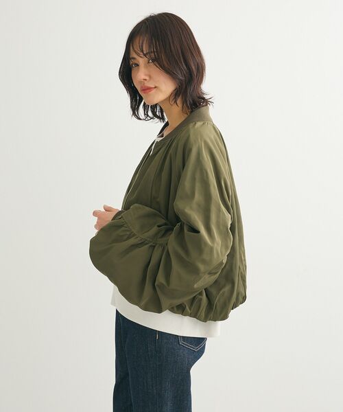 Sugar spoon(シュガースプーン)の「・SUGAR SPOON ボリュームギャザーMA-1(ブルゾン・レディース・アイボリー/ブラック/カーキ・FREE)」の20枚目の写真