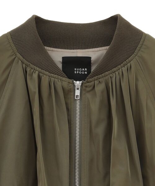 Sugar spoon(シュガースプーン)の「・SUGAR SPOON ボリュームギャザーMA-1(ブルゾン・レディース・アイボリー/ブラック/カーキ・FREE)」の6枚目の写真