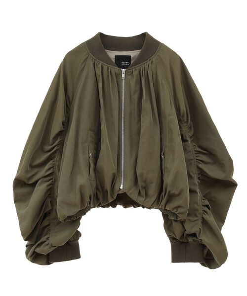 Sugar spoon(シュガースプーン)の「・SUGAR SPOON ボリュームギャザーMA-1(ブルゾン・レディース・アイボリー/ブラック/カーキ・FREE)」の15枚目の写真