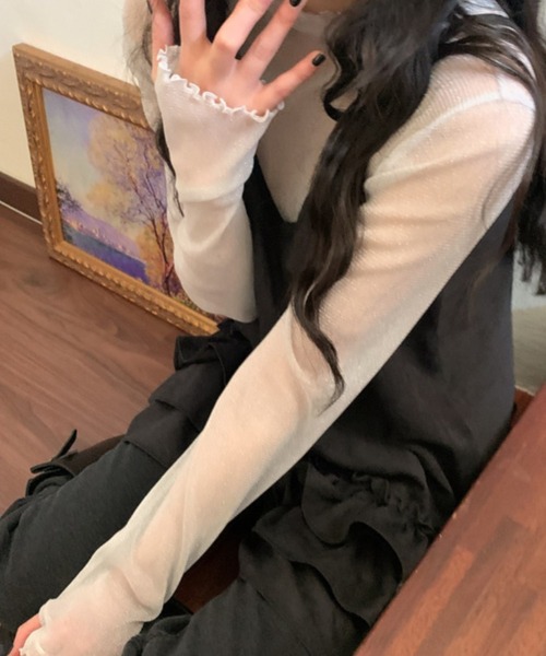 FREE STYLISTS(フリー スタイリスト)の「YUGA_YGMC ティアードフリルキャミソール(キャミソール・レディース・ホワイト/ブラック・FREE)」の16枚目の写真