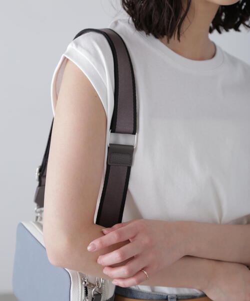 FREE'S MART（フリーズマート）の「◆Ｗジップバッグ（ショルダーバッグ・レディース・ホワイト/ブラック/ブルー・ﾌﾘ-）」の8枚目の写真