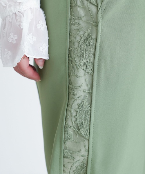 somari imagination（ソマリ イマジネーション）の「『脇レースパンツ』（スラックス・レディース・ライトグリーン/ブラック・2/1）」の10枚目の写真