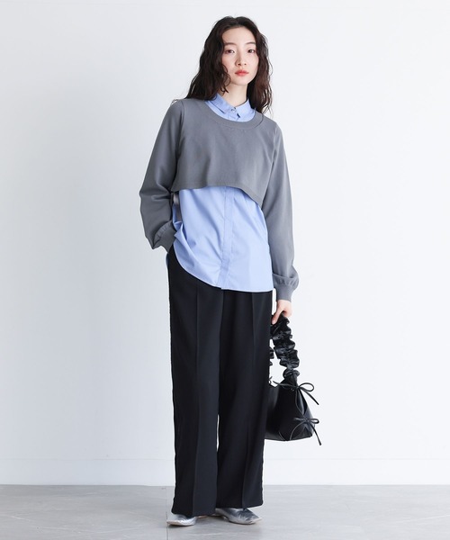 somari imagination（ソマリ イマジネーション）の「『脇レースパンツ』（スラックス・レディース・ライトグリーン/ブラック・2/1）」の18枚目の写真