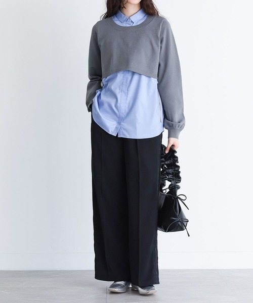 somari imagination（ソマリ イマジネーション）の「『脇レースパンツ』（スラックス・レディース・ライトグリーン/ブラック・2/1）」の16枚目の写真