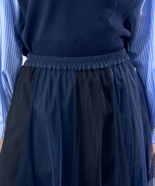 Editt by YECCA VECCA(エディットバイイェッカヴェッカ)の「【2点SET】マルチwayチュールスカート(スカート・レディース・サックスブルー/ネイビー・FREE)」の15枚目の写真