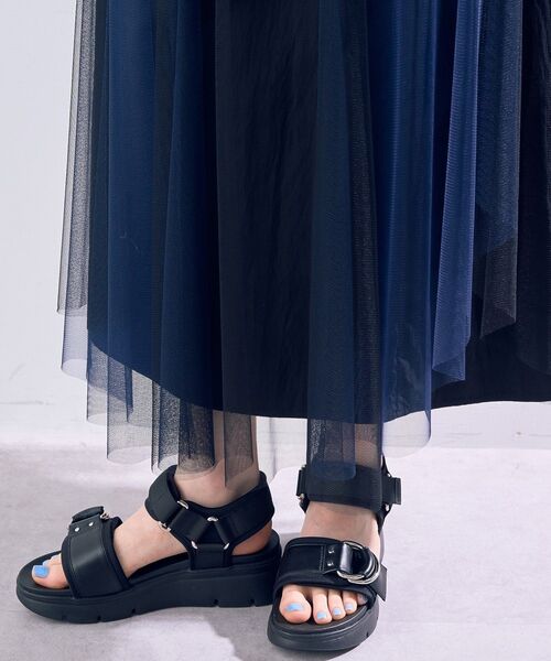 Editt by YECCA VECCA(エディットバイイェッカヴェッカ)の「【2点SET】マルチwayチュールスカート(スカート・レディース・サックスブルー/ネイビー・FREE)」の16枚目の写真