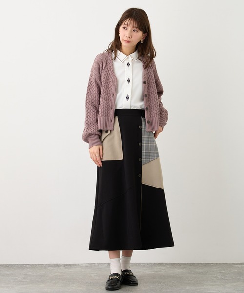 NICOLE CLUB(ニコル クラブ)の「ケーブルニットカーディガン(カーディガン/ボレロ・レディース・その他/ピンク/オフホワイト・FREE)」の18枚目の写真