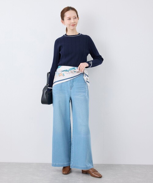 ROPE' PICNIC(ロペピクニック)の「【ウエスト革命デニム】ウエストシェイプデニムワイドパンツ(デニムパンツ・レディース・ネイビー/サックスブルー・36/38/40)」の22枚目の写真