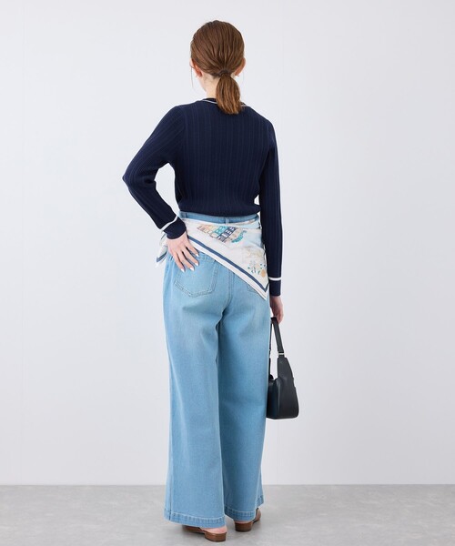 ROPE' PICNIC(ロペピクニック)の「【ウエスト革命デニム】ウエストシェイプデニムワイドパンツ(デニムパンツ・レディース・ネイビー/サックスブルー・36/38/40)」の20枚目の写真