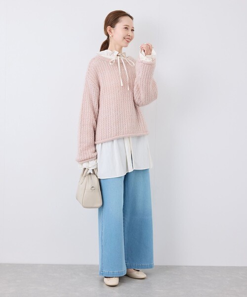 ROPE' PICNIC(ロペピクニック)の「【ウエスト革命デニム】ウエストシェイプデニムワイドパンツ(デニムパンツ・レディース・ネイビー/サックスブルー・36/38/40)」の19枚目の写真