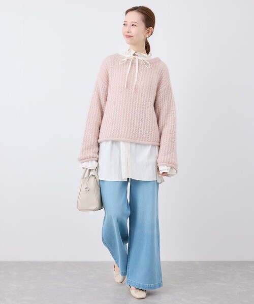 ROPE' PICNIC(ロペピクニック)の「【ウエスト革命デニム】ウエストシェイプデニムワイドパンツ(デニムパンツ・レディース・ネイビー/サックスブルー・36/38/40)」の18枚目の写真