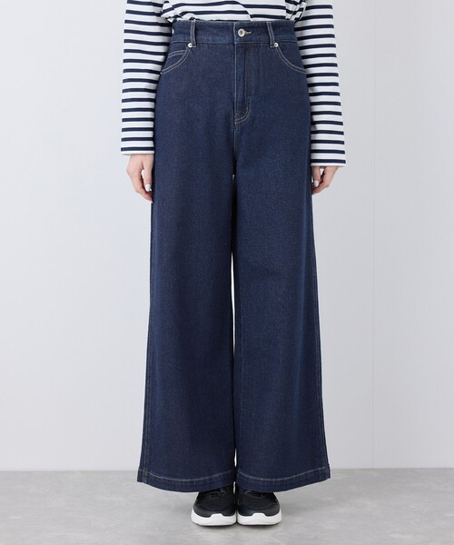 ROPE' PICNIC(ロペピクニック)の「【ウエスト革命デニム】ウエストシェイプデニムワイドパンツ(デニムパンツ・レディース・ネイビー/サックスブルー・36/38/40)」の16枚目の写真