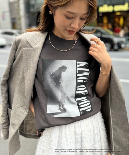 GOOD ROCK SPEED(グッドロックスピード)の「【GOOD ROCK SPEED】別注 MICHAEL JACKSON T 25SS(Tシャツ/カットソー・メンズ・ホワイト/ホワイト系その他/ブラック系その他/ブラック系その他2/ホワイト系その他2/ブラック・S/M/L)」の6枚目の写真