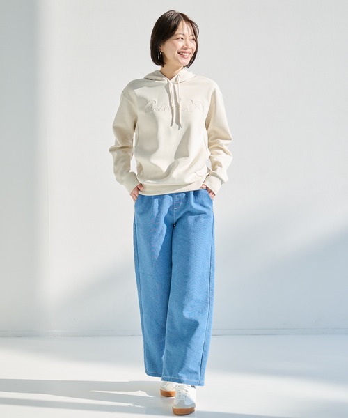 Arnold Palmer（アーノルドパーマー）の「エアーデニム イージーパンツ（デニムパンツ・レディース・インディゴブルー/サックスブルー・M/L/S）」の12枚目の写真