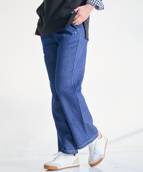 Arnold Palmer（アーノルドパーマー）の「エアーデニム イージーパンツ（デニムパンツ・レディース・インディゴブルー/サックスブルー・M/L/S）」の13枚目の写真