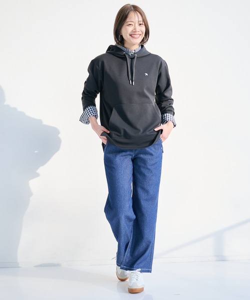 Arnold Palmer（アーノルドパーマー）の「エアーデニム イージーパンツ（デニムパンツ・レディース・インディゴブルー/サックスブルー・M/L/S）」の14枚目の写真