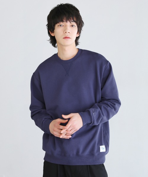JACK PURCELL(ジャックパーセル)の「CONVERSE JACK PURCELL コーマ裏毛クルーネック長袖プルオーバー(スウェット・メンズ・ブルー/グレー/ブラック・L/M/S)」の3枚目の写真