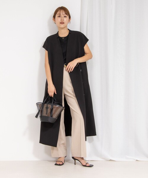 NOLLEY’S（ノーリーズ）の「《セットアップ対応》ウォッシャブル高機能麻調愛されワイドパンツ（その他パンツ・レディース・ネイビー/ベージュ/ラベンダー/ミント・34/40/38/36）」の11枚目の写真