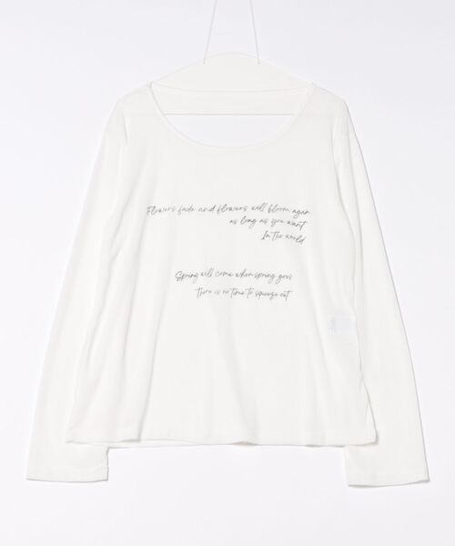 ALTROSE(アルトローズ)の「シアー ロゴ オーバーサイズ プリント ロンT(Tシャツ/カットソー・レディース・ブラック/ホワイト・FREE)」の15枚目の写真