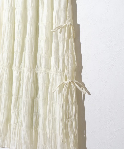 flower(フラワー)の「サイドリボンスカート(スカート・レディース・アイボリー/ベージュ・FREE)」の7枚目の写真