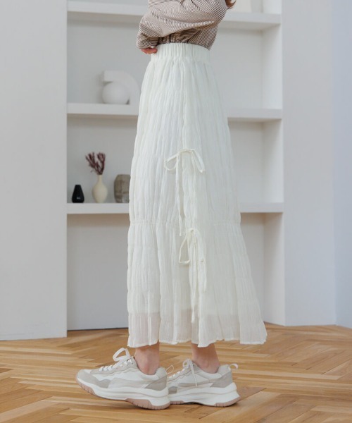 flower(フラワー)の「サイドリボンスカート(スカート・レディース・アイボリー/ベージュ・FREE)」の21枚目の写真