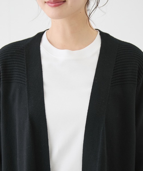 Jayro(ジャイロ)の「リブ切替ロングカーディガン(カーディガン/ボレロ・レディース・ブラック/ライトグリーン/ピンク/ベージュ/ネイビー/イエロー/グレー・FREE)」の19枚目の写真