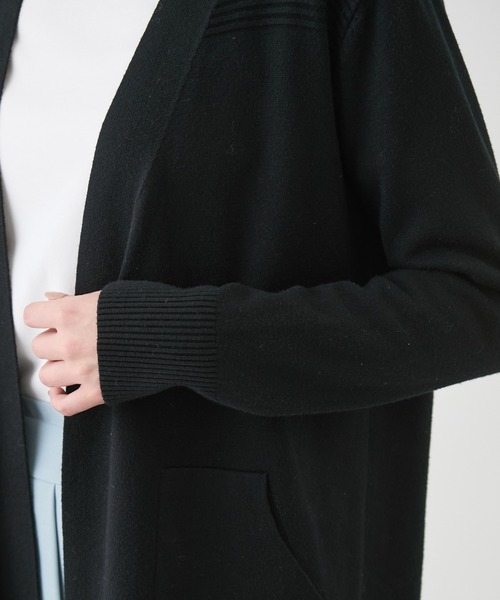 Jayro(ジャイロ)の「リブ切替ロングカーディガン(カーディガン/ボレロ・レディース・ブラック/ライトグリーン/ピンク/ベージュ/ネイビー/イエロー/グレー・FREE)」の20枚目の写真