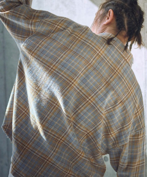 ADAM PATEK(アダムパテック)の「ms6013-check looose shirt シャツ(シャツ/ブラウス・メンズ・ブルー/オレンジ・2/1)」の5枚目の写真