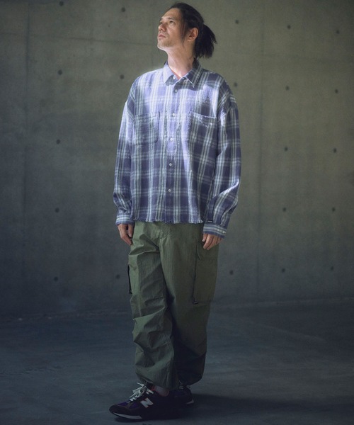 ADAM PATEK(アダムパテック)の「ms6013-check looose shirt シャツ(シャツ/ブラウス・メンズ・ブルー/オレンジ・2/1)」の13枚目の写真