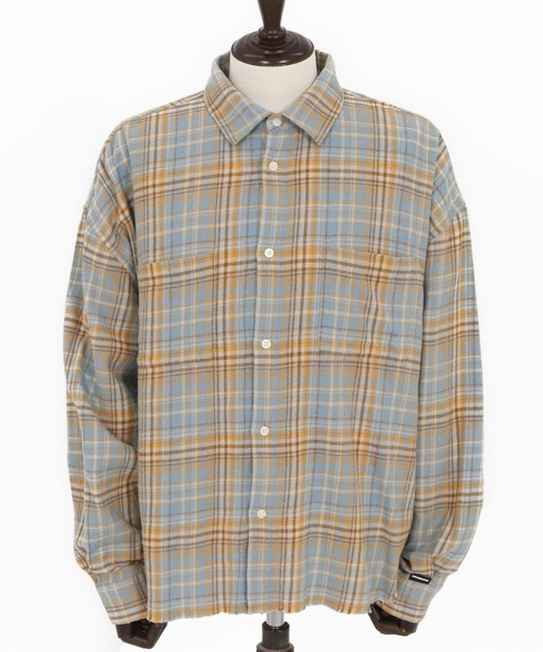 ADAM PATEK(アダムパテック)の「ms6013-check looose shirt シャツ(シャツ/ブラウス・メンズ・ブルー/オレンジ・2/1)」の15枚目の写真