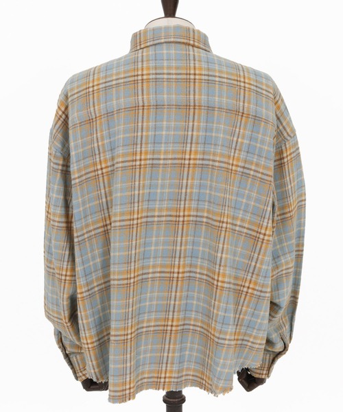 ADAM PATEK(アダムパテック)の「ms6013-check looose shirt シャツ(シャツ/ブラウス・メンズ・ブルー/オレンジ・2/1)」の16枚目の写真