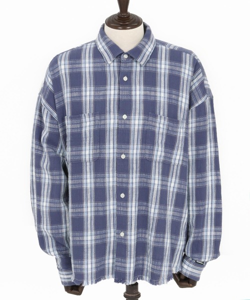 ADAM PATEK(アダムパテック)の「ms6013-check looose shirt シャツ(シャツ/ブラウス・メンズ・ブルー/オレンジ・2/1)」の18枚目の写真