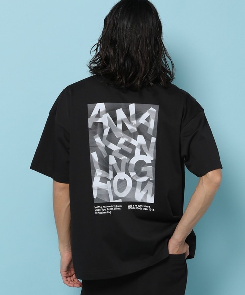 HEREIAM(ヘレイアム)の「【HEREIAM MEN】接触冷感&吸水速乾/レイヤーグラフィックTEE(Tシャツ/カットソー・メンズ・ブラック/バイオレット/ホワイト・LARGE/MEDIUM)」の5枚目の写真