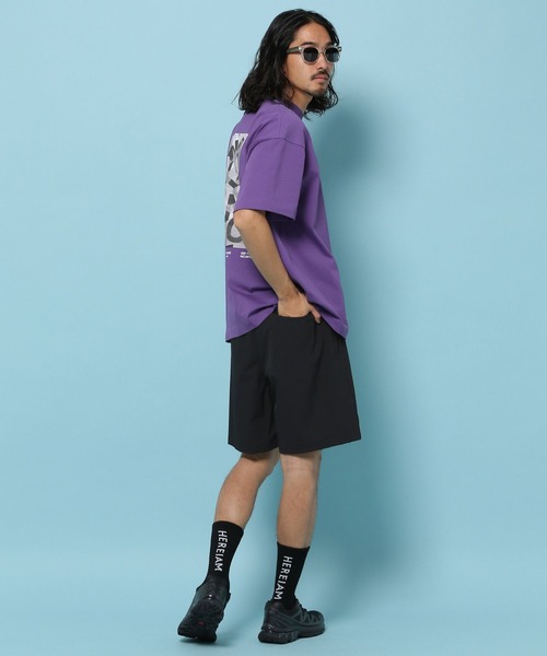 HEREIAM(ヘレイアム)の「【HEREIAM MEN】接触冷感&吸水速乾/レイヤーグラフィックTEE(Tシャツ/カットソー・メンズ・ブラック/バイオレット/ホワイト・LARGE/MEDIUM)」の10枚目の写真