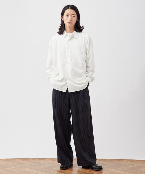 B.C STOCK（ベーセーストック）の「リラックスフィット レギュラーカラーシャツ / ショート丈対応 【ZOZOTOWN限定アイテム】（シャツ/ブラウス・メンズ・ライトブルー/ブラック/グレー/ブラック系その他/ホワイト・XS-Short/XS-Regular/S-Short/S-Regular/M-Short/M-Regular/L-Short/L-Regular/XL-Short/XL-Regular）」の6枚目の写真