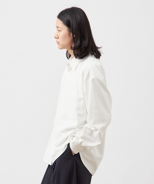 B.C STOCK（ベーセーストック）の「リラックスフィット レギュラーカラーシャツ / ショート丈対応 【ZOZOTOWN限定アイテム】（シャツ/ブラウス・メンズ・ライトブルー/ブラック/グレー/ブラック系その他/ホワイト・XS-Short/XS-Regular/S-Short/S-Regular/M-Short/M-Regular/L-Short/L-Regular/XL-Short/XL-Regular）」の8枚目の写真