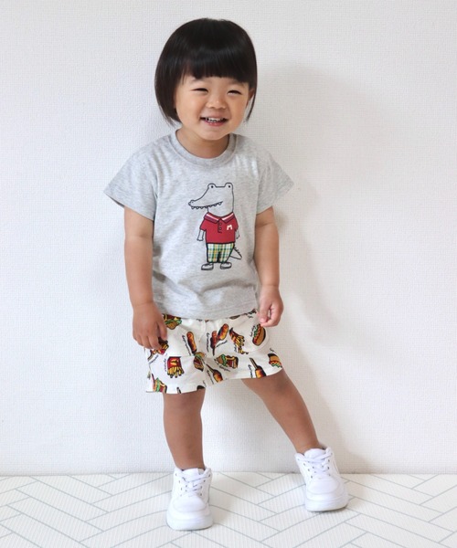 Naughty Company（ナウテーカンパニー）の「ファーストフード総柄パンツ（その他パンツ・キッズ・ブラック/オフホワイト・90/100/110/120/130/80）」の8枚目の写真