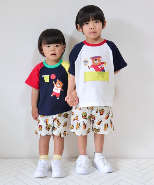 Naughty Company（ナウテーカンパニー）の「ファーストフード総柄パンツ（その他パンツ・キッズ・ブラック/オフホワイト・90/100/110/120/130/80）」の4枚目の写真