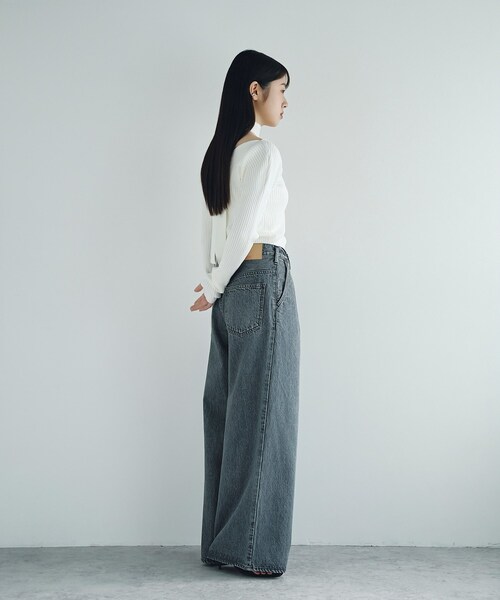 セール】open neck bow knit（ニット/セーター）｜CODE A