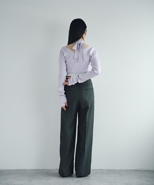 ニット・セーター open neck bow knit セール】open neck bow knit（ニット/セーター）｜CODE A