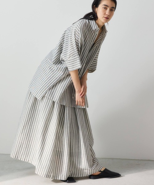 Libra Cue（リブラ キュー）の「タックボリュームロングスカート（スカート・レディース・その他1/ブラウン/ブラック・FREE）」の3枚目の写真