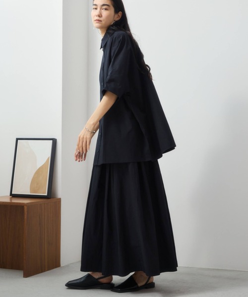 Libra Cue（リブラ キュー）の「タックボリュームロングスカート（スカート・レディース・その他1/ブラウン/ブラック・FREE）」の9枚目の写真