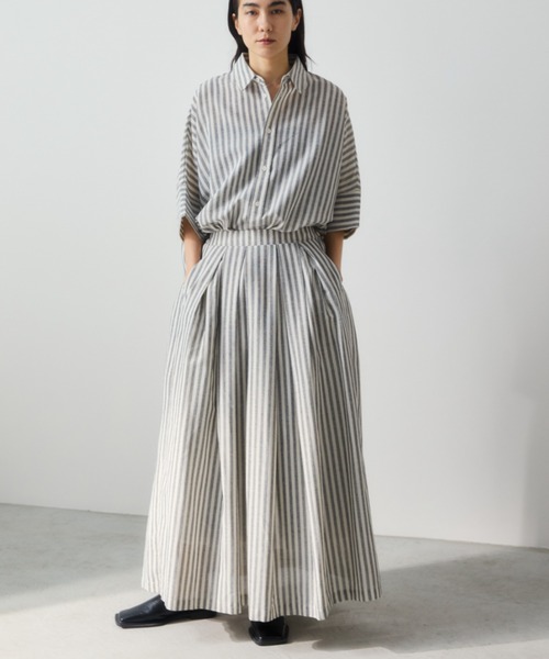 Libra Cue（リブラ キュー）の「タックボリュームロングスカート（スカート・レディース・その他1/ブラウン/ブラック・FREE）」の19枚目の写真